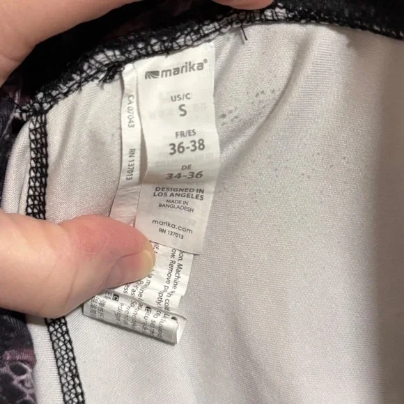 Marika Snake‎ Print High Rise Leggings Athletic Pants Women Size S - Picture 3 of 7